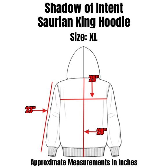 Shadow of Intent Saurian King Hoodie Black XL Band Merch Metal Deathcore Rock - Picture 2 of 8